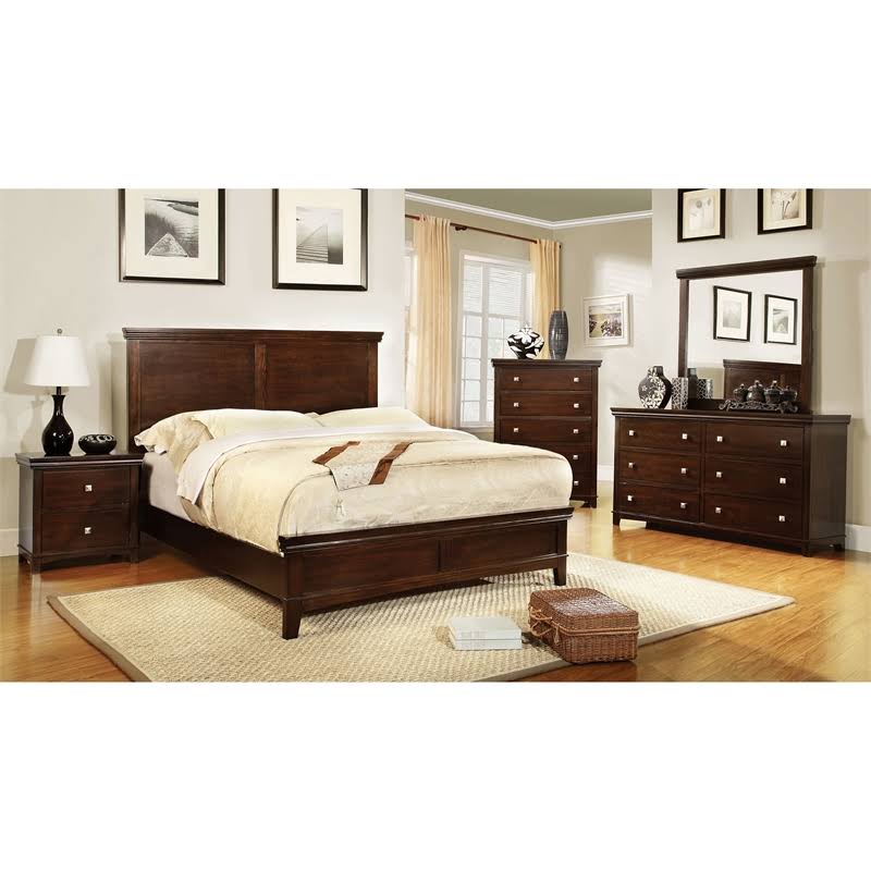 King Bed in Brown Cherry E242746