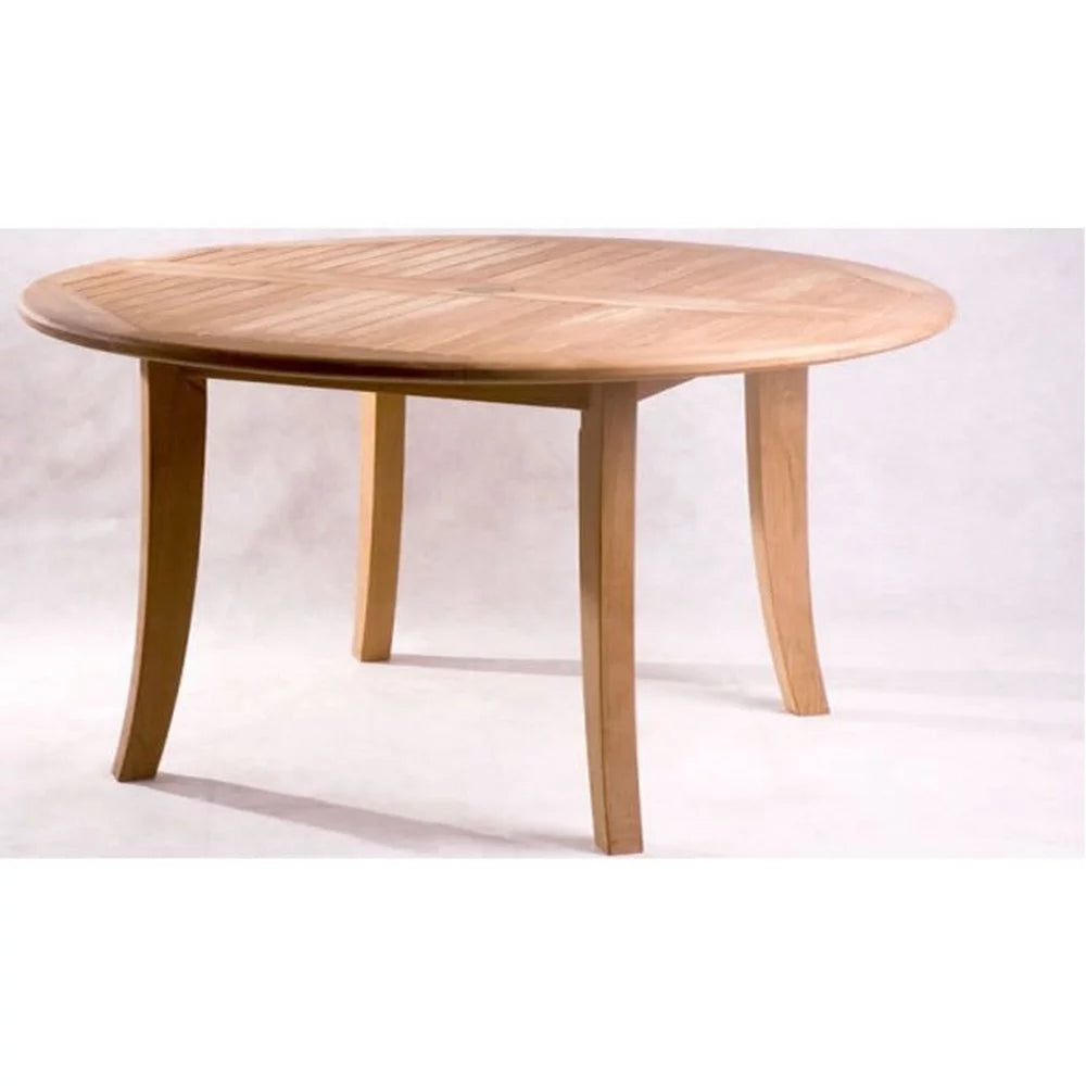 Grade-A Teak 5 Pc Dining Set with 52" Round Table and 4 Stacking Arm Chairs V451609