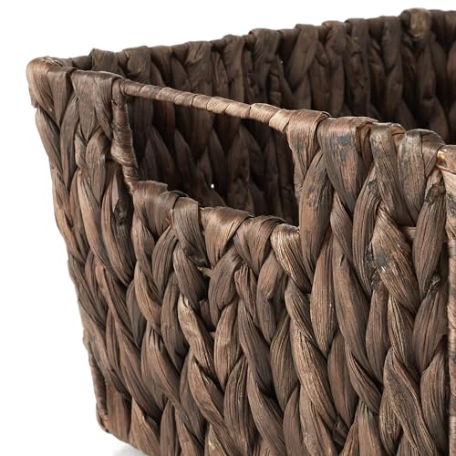 Set of 4 Natural Woven Storage Baskets with Handles C8889
