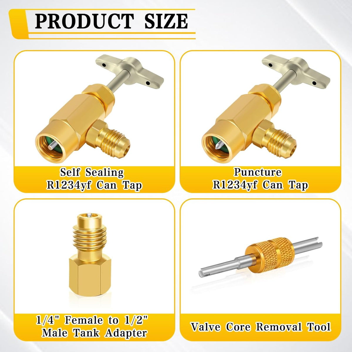 R1234YF Refrigerant Dispenser Set with Valve Core Removal Tool Y173