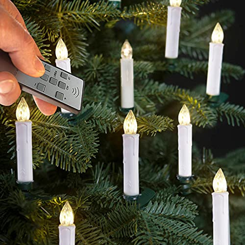 10 PCS Battery Operated Taper Candle Lights with Remote B78571