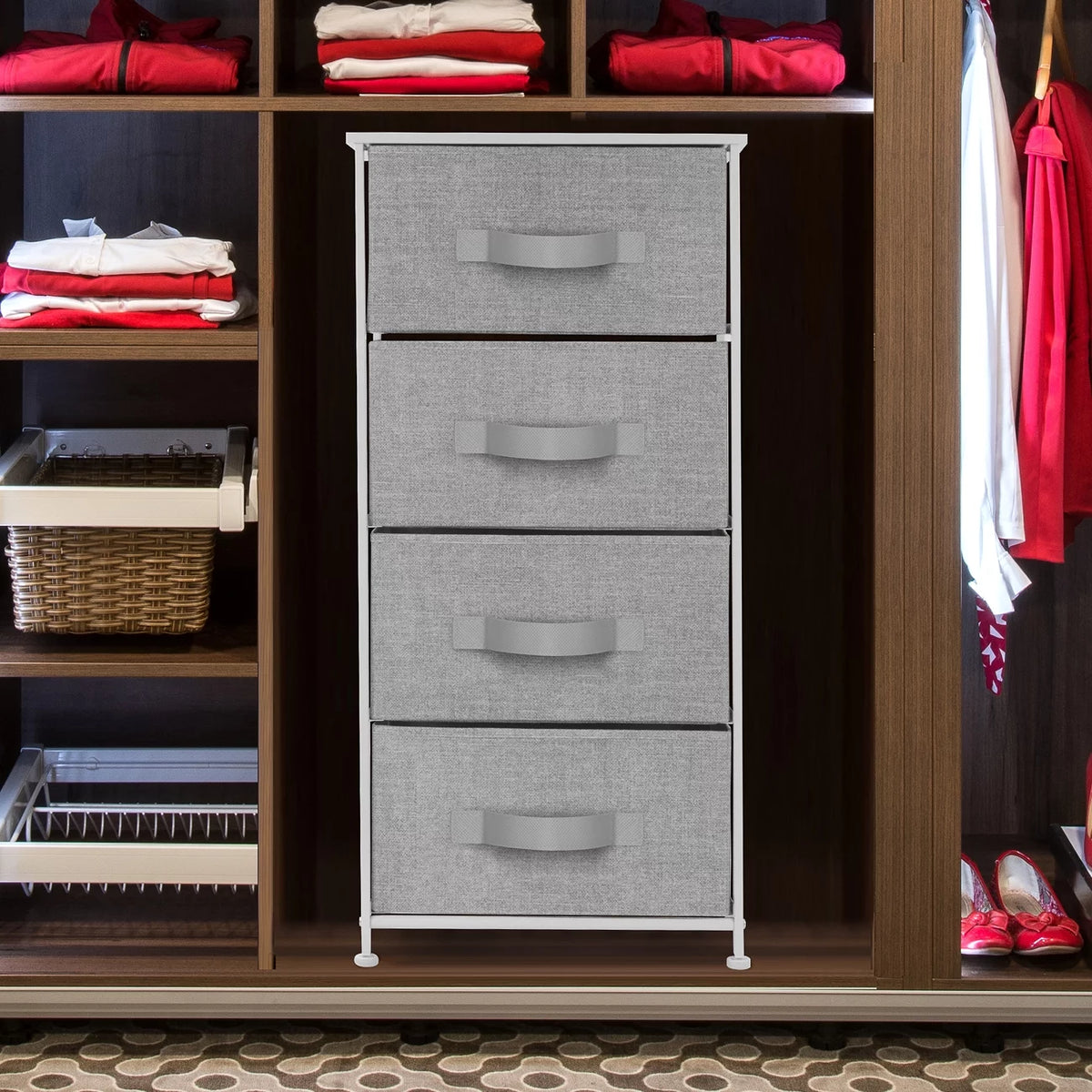 White 4 Drawer Dresser L35521