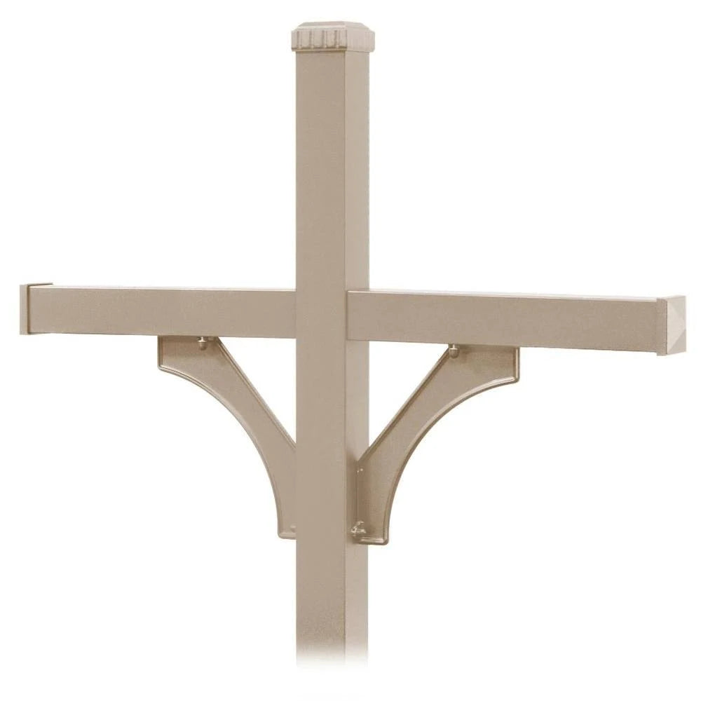 Beige 2 Sided Mailbox Post for 4 Mailboxes T42109