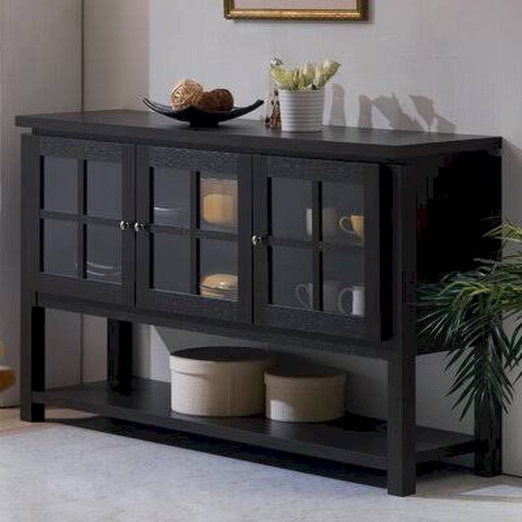 59" Wide Black Buffet Table G870