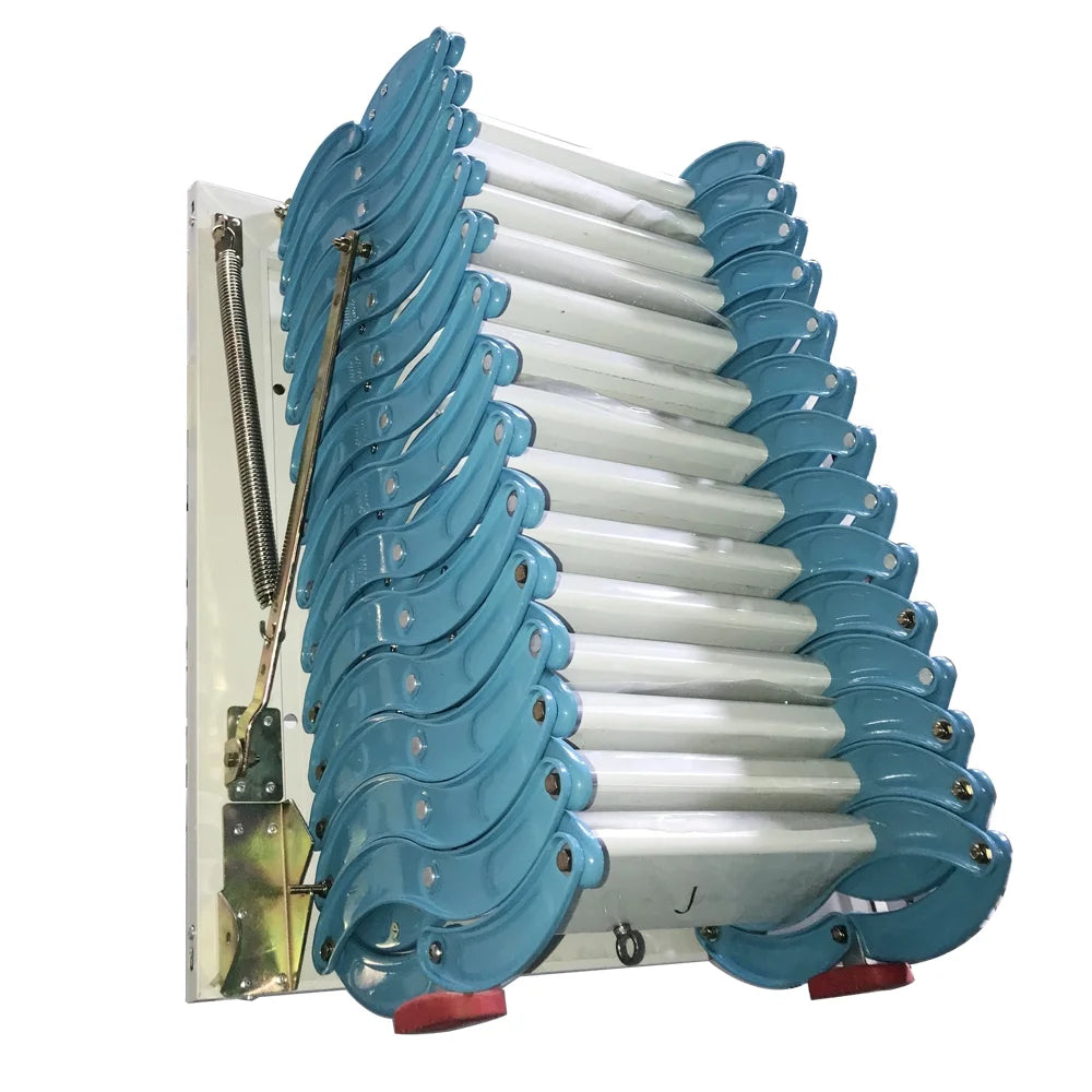 Blue Retractable Folding Attic Ladder S3320