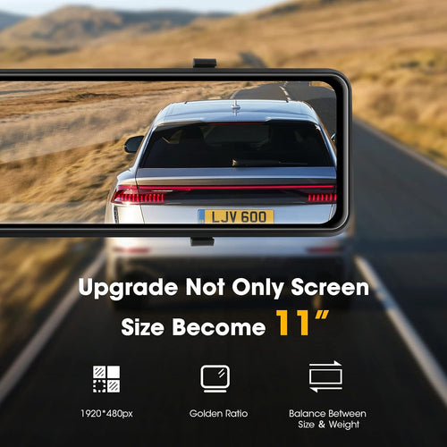 11'' Dual 1080P Rear View Mirror Dash Cam with Touch Screen G271
