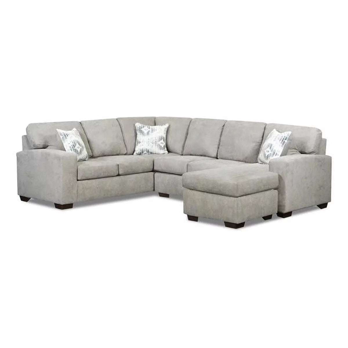 Gray Corner Sectional with Right Facing Chaise J643