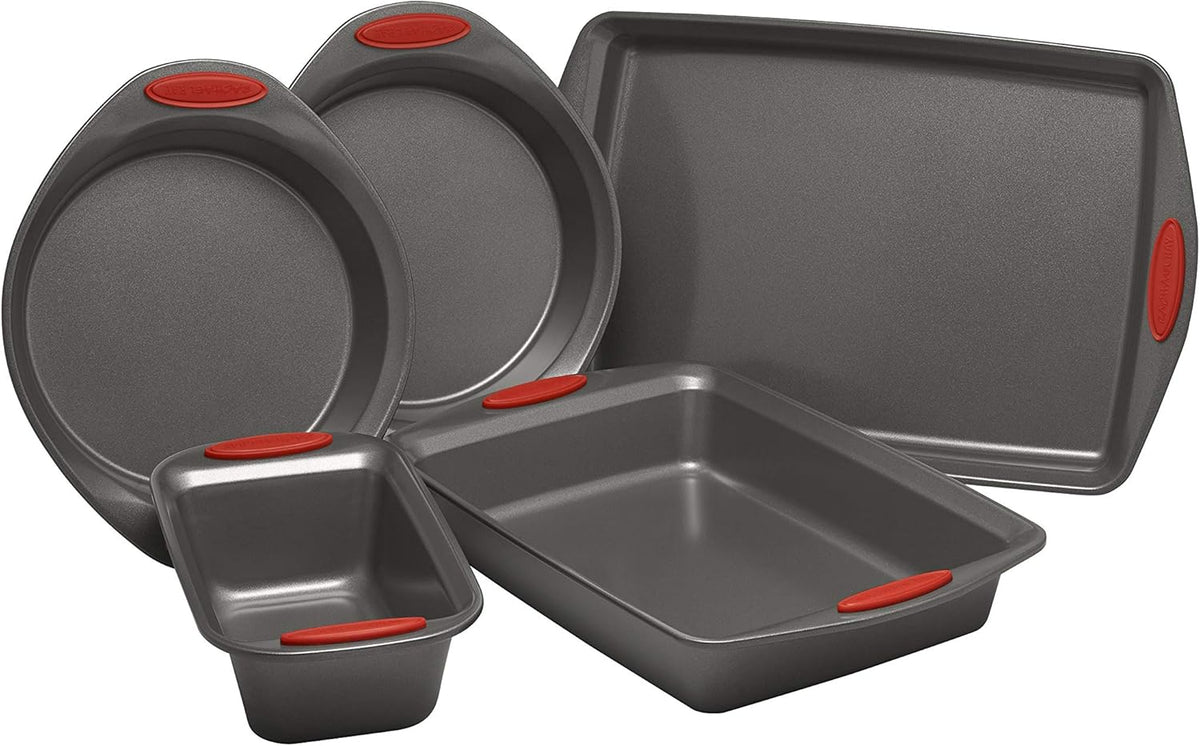 5 Piece Nonstick Bakeware Set with Bread Pan, Baking Pans and Cake Pans A247858