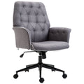 Linen Tufted Height Adjustable Swivel Office Chair X72306
