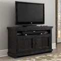 54" Distressed Black Wood TV Stand U2564
