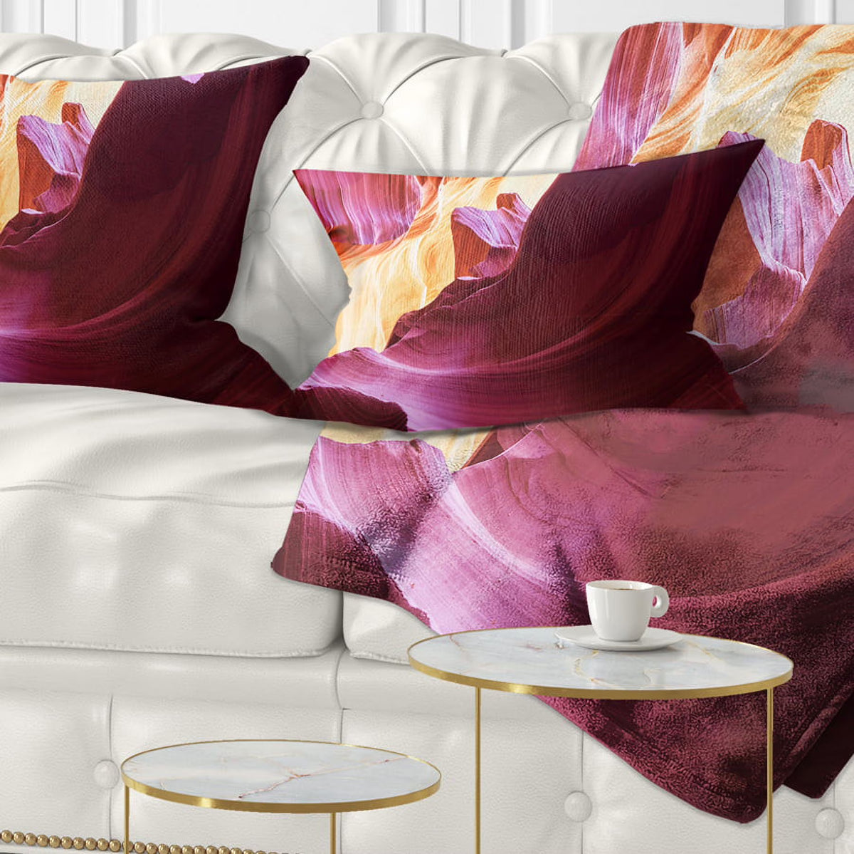 Purple Landscape Photography Throw Pillow N8293