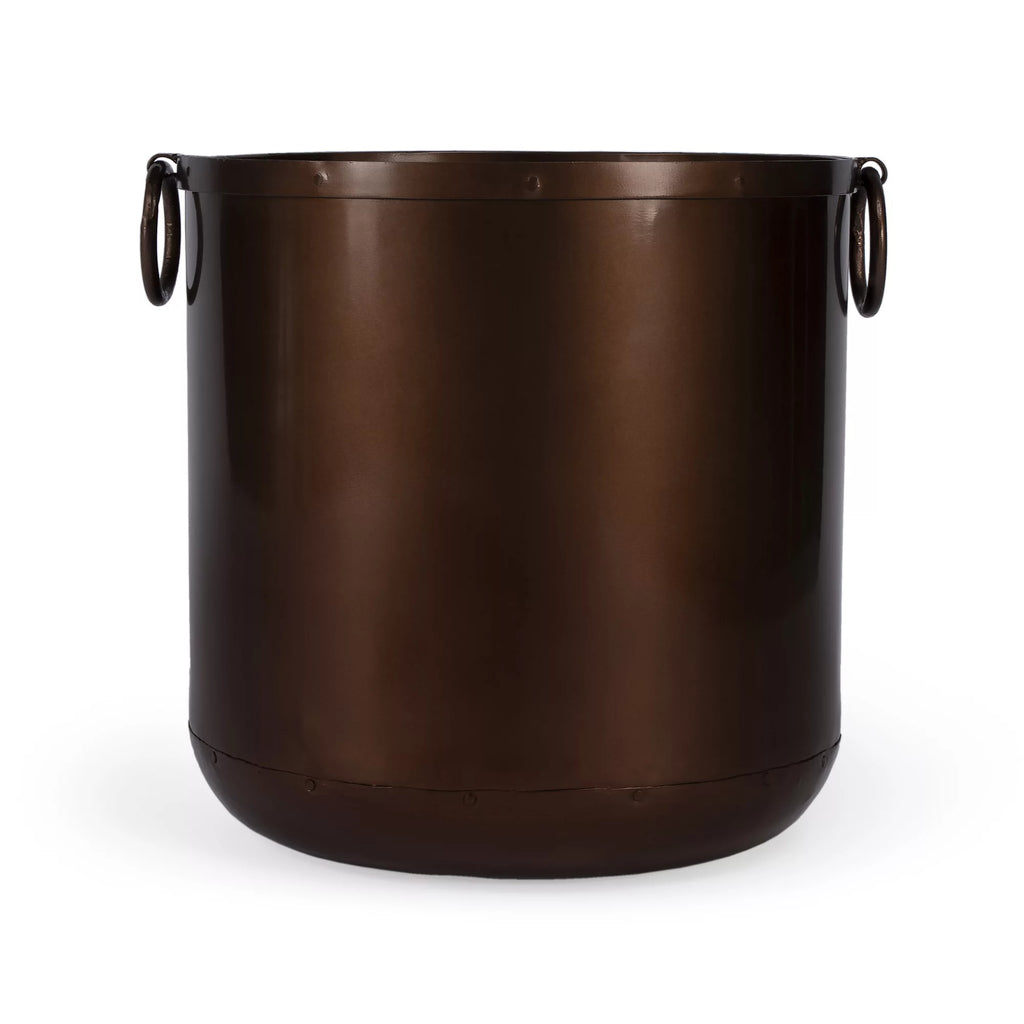 Round Handcrafted Iron Metal Planter A585