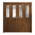 Sliding Double Bi-fold Closet Doors 72 x 80 inches Wood Solid Hardware Set P844952