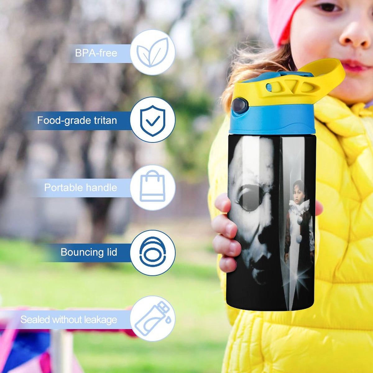Insulated Stainless Steel Water Bottle with Straw N152