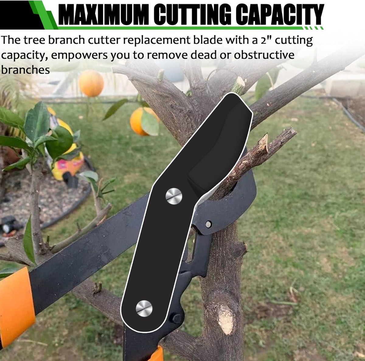(2-Pack) Steel Replacement Blade for Loppers - Black Y4745