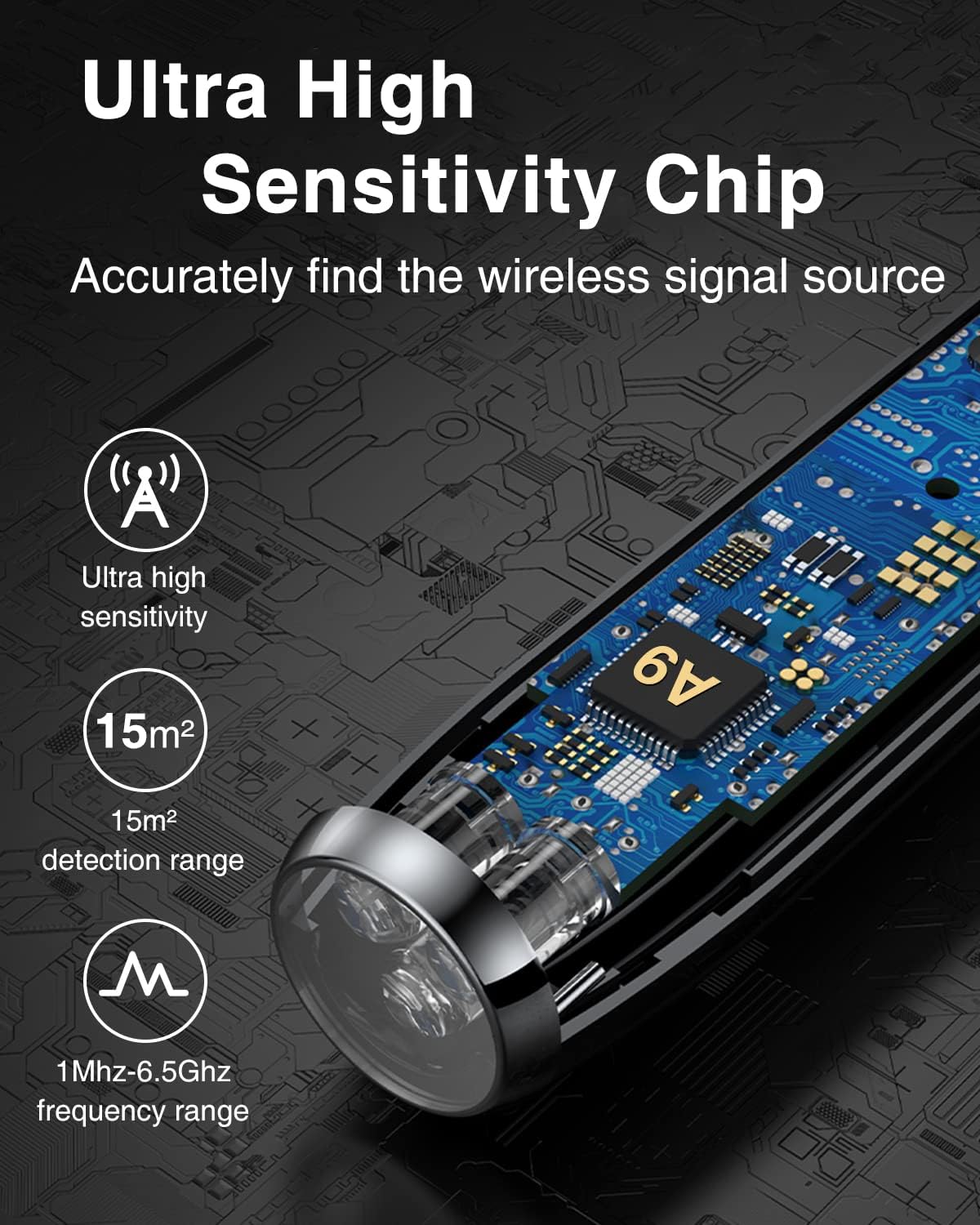 Hidden Camera Detector with 3 Modes, 5 Levels Sensitivity J849754
