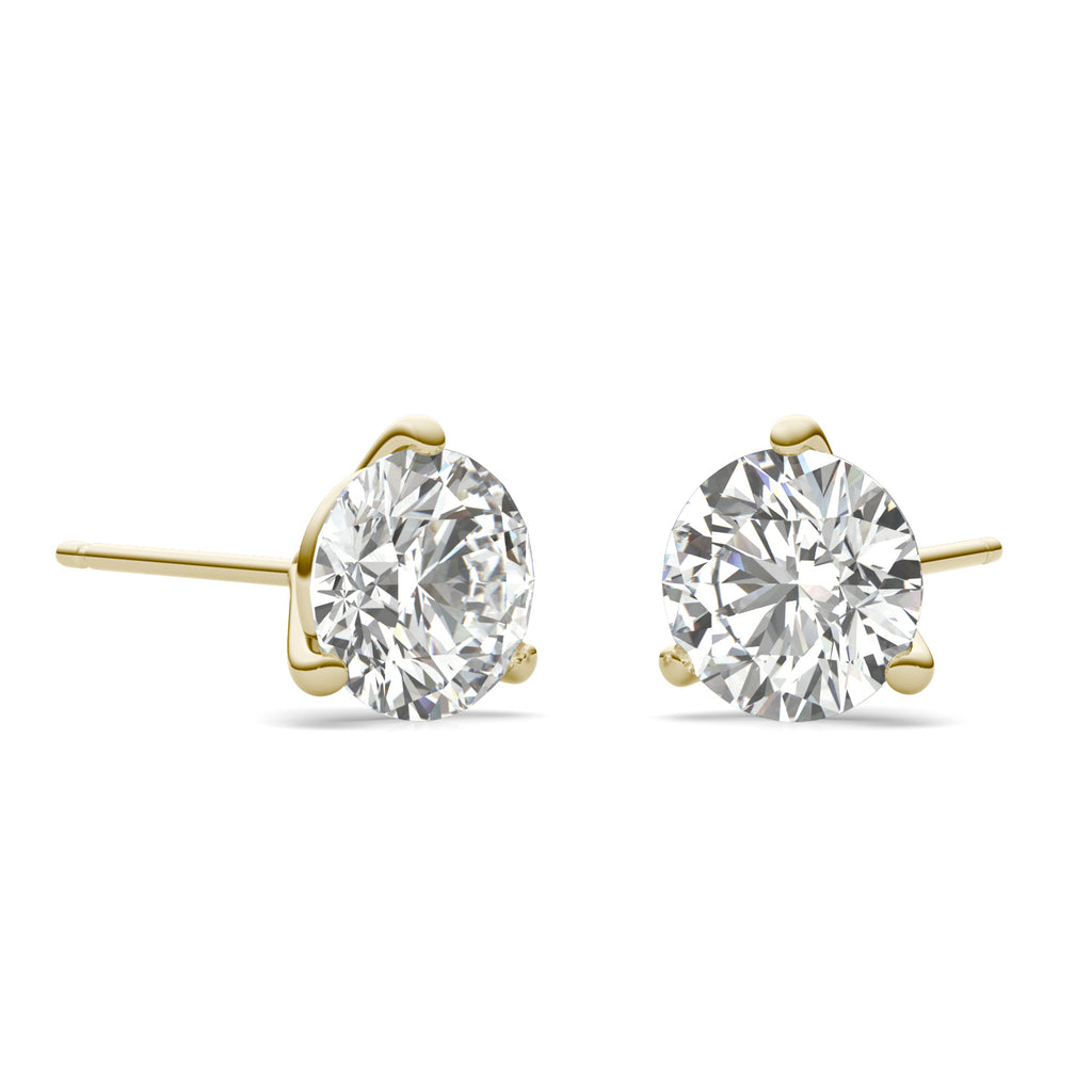 2 CTW Round Lab Grown Diamond Stud Earrings in 14K Yellow Gold N463328