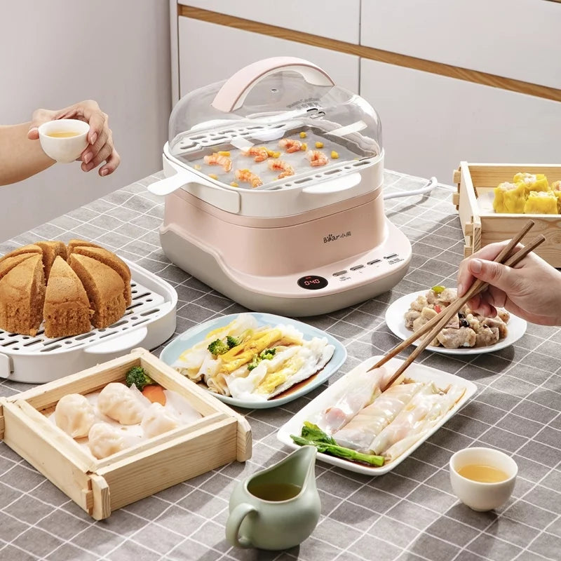 Rice Roll Maker 6 Functions Food Steamer Double Layer 3L H3776