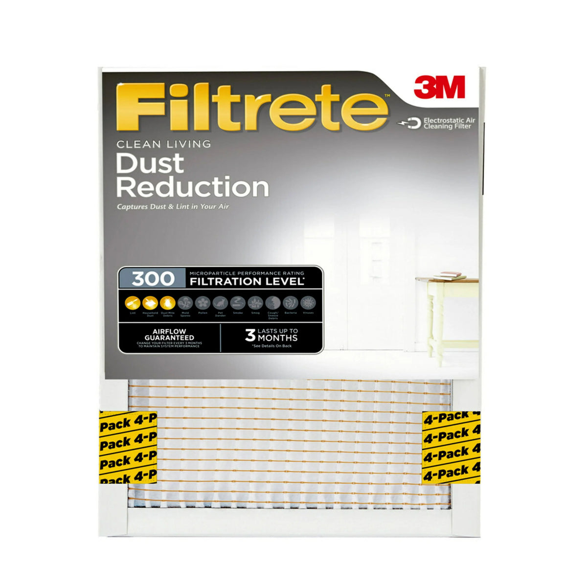 20x30x1 Air Filter, MERV 5, 4 Filters M881