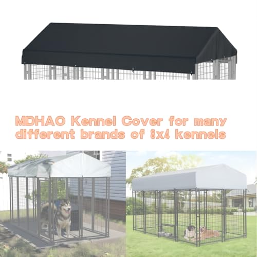 10' x 10' 600D Heavy Duty Waterproof Dog Kennel Top Cover Gray D73179