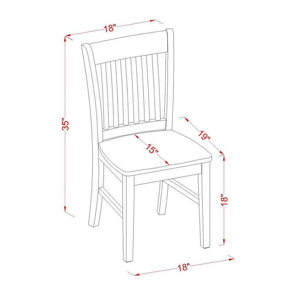 5-piece Wood Dinette Table and Chair Set in Black U3110