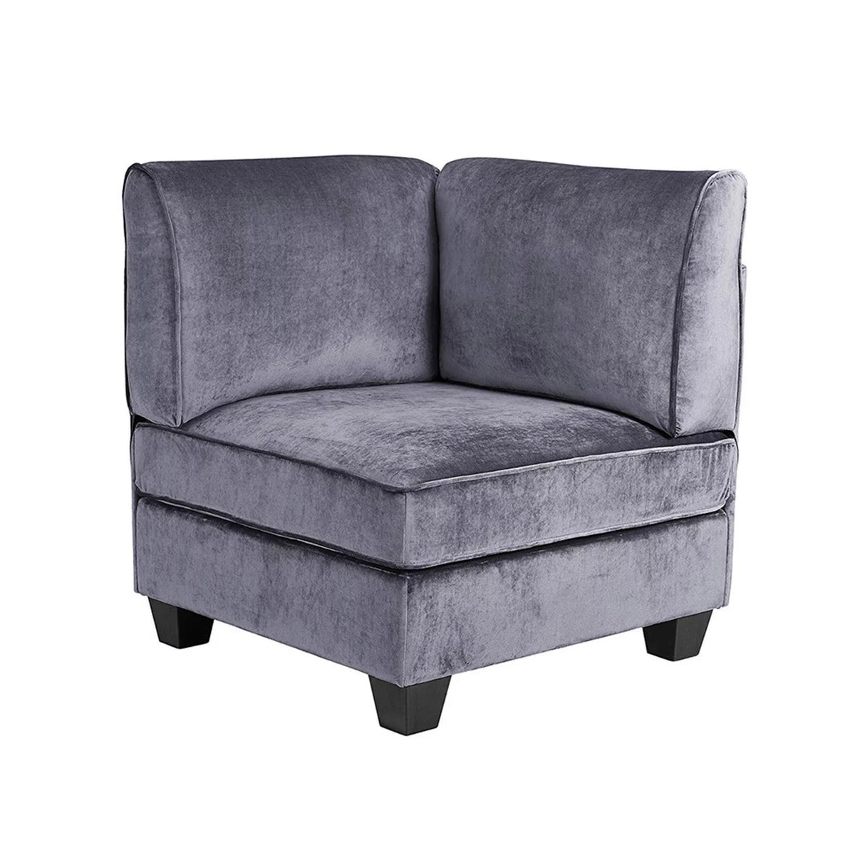Gray Velvet 8Pc Modular Sectional Sofa L5514