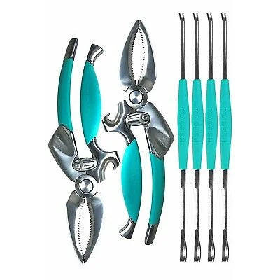 Crab & Lobster Tool Set, 2 Crab Crackers & 4 Seafood Forks T944