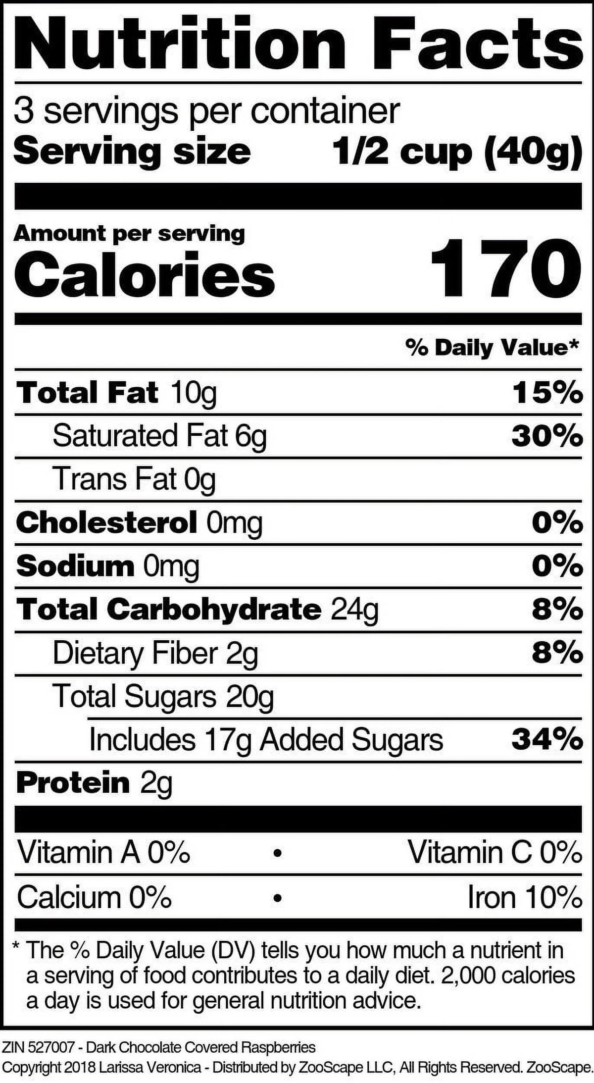 Dark Chocolate Covered Raspberries, 4 oz S942102