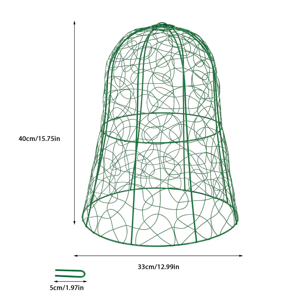 20PCS Garden Chicken Wire Cloche Plant Protector and Cover Iron Black/Green J208