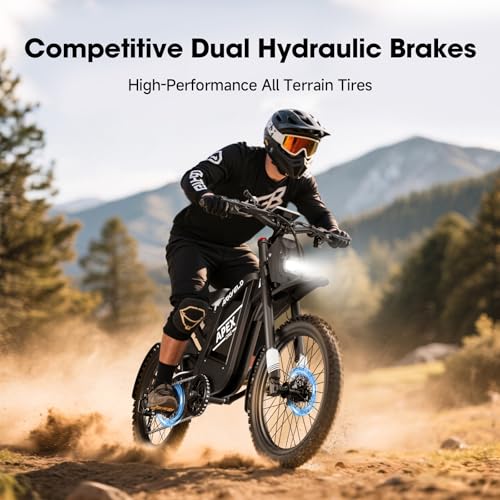 Electric Dirt Bike with 1440Wh Battery 30AH, 25 Inch Fat Tire J976793