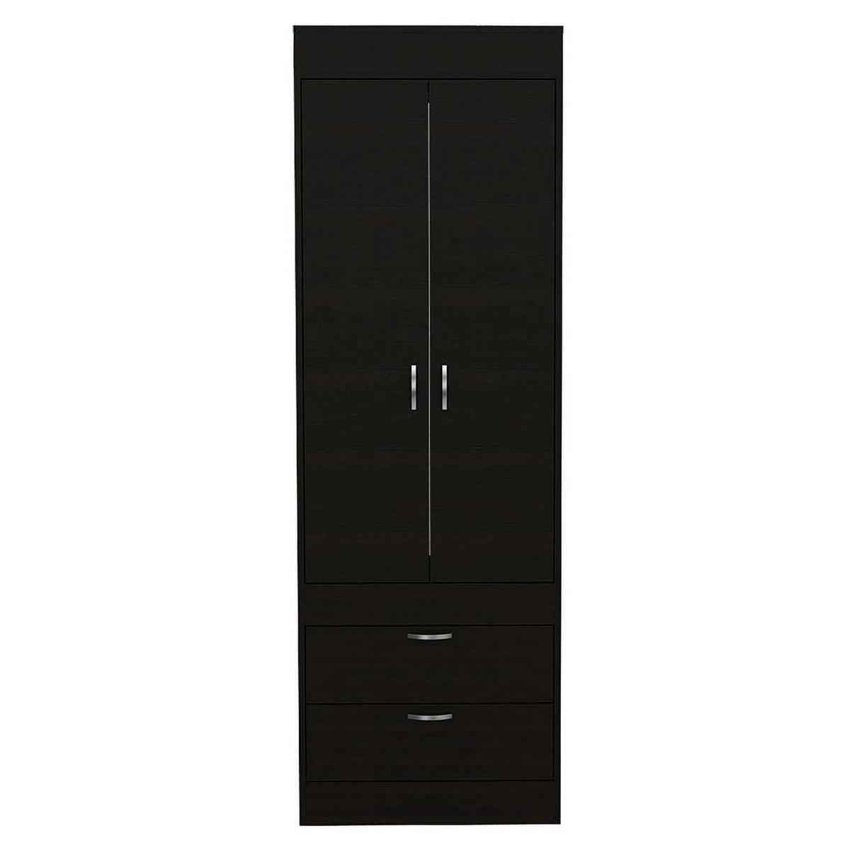 Black 2 Drawer Engineered Wood Armoire D92046
