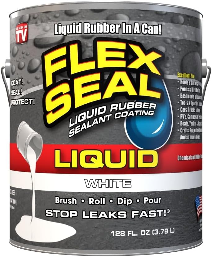 White 1 Gallon Liquid Rubber Coating Sealant E67127