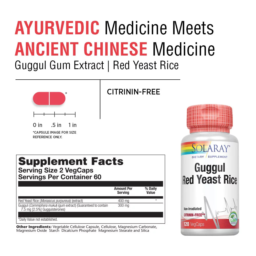 Guggul Gum Extract & Red Yeast Rice 120ct W17351