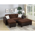 Chocolate Fabric Sectional R835