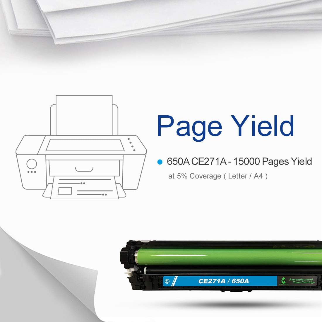 Remanufactured Cyan Toner Cartridge T63685