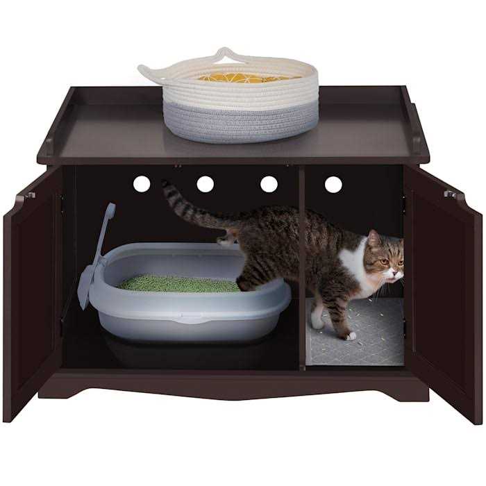 Espresso Cat Litter Box L46688