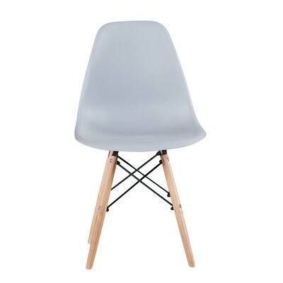 Gray Plastic Chair Set of 2 R542