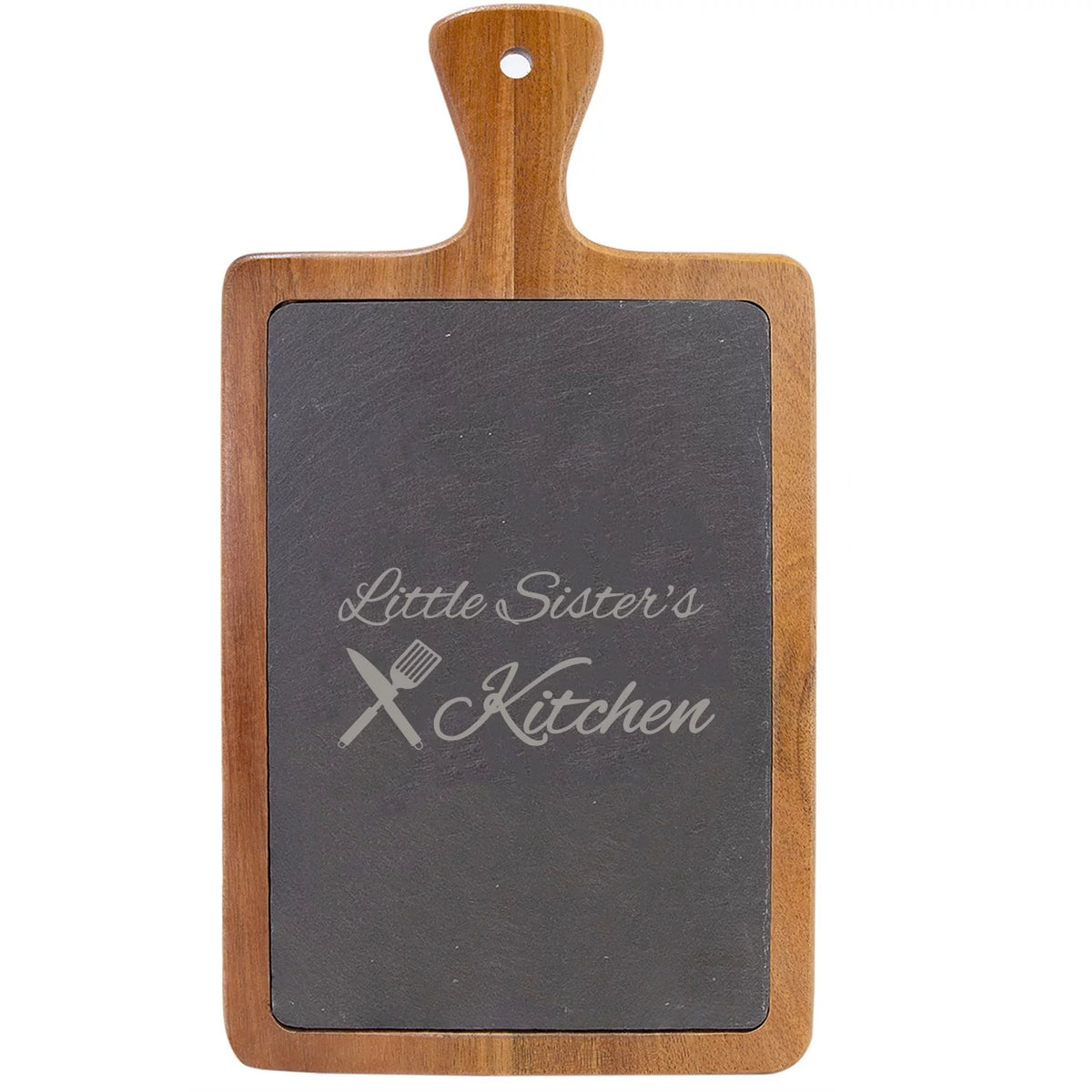 Acacia Wood Cutting Board with Wooden Handle W683