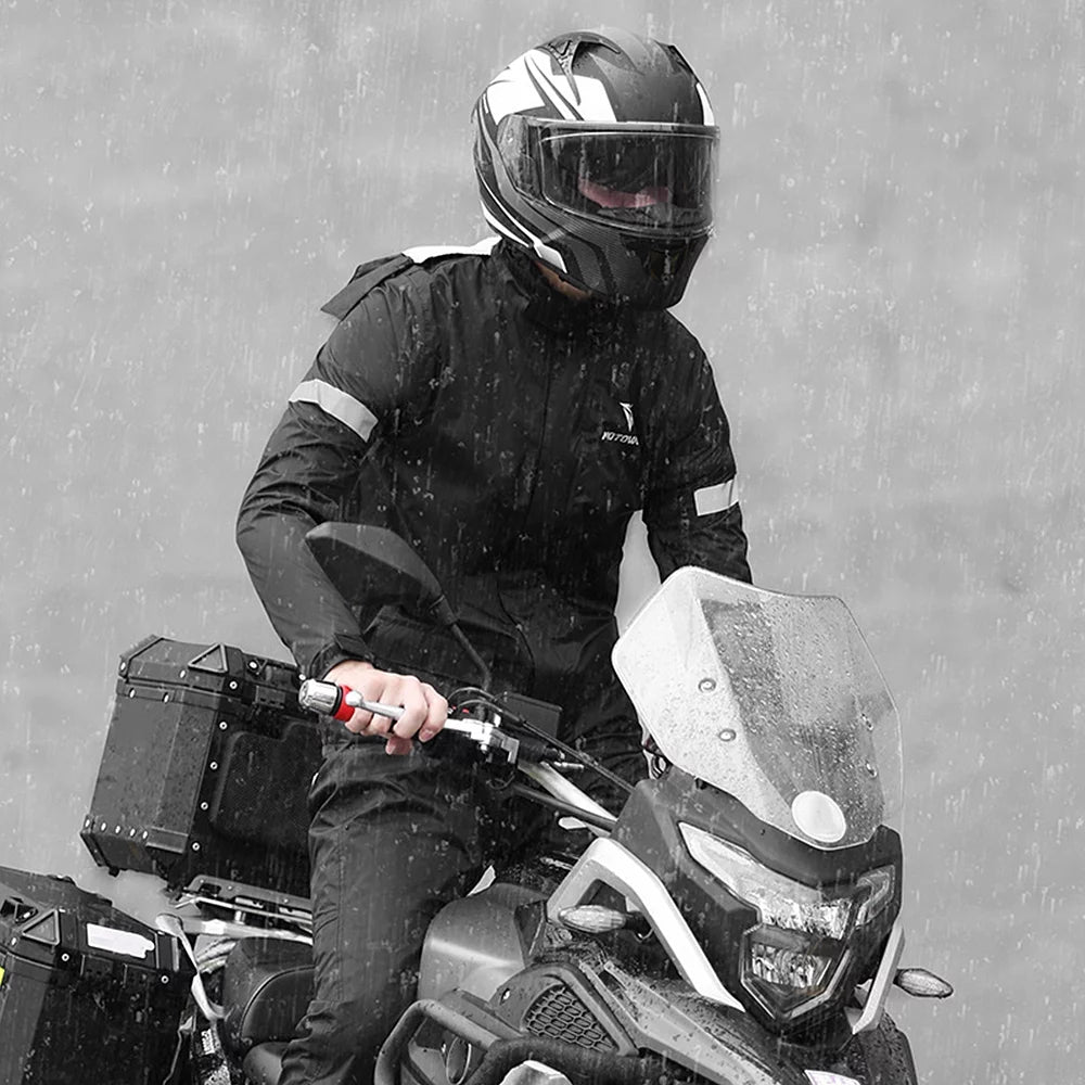 Waterproof Reflective Motorcycle Rain Suit E234