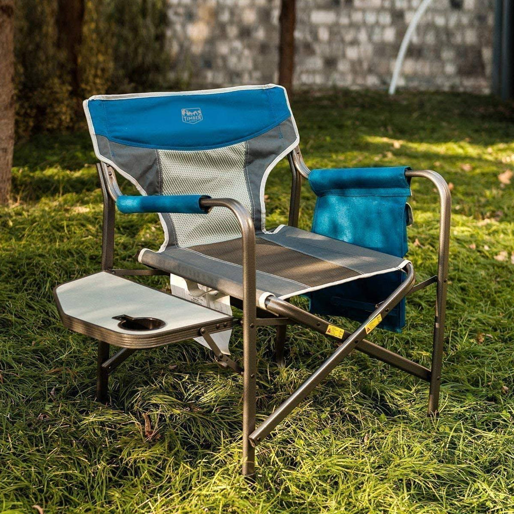 Portable Folding Directors Chair with Side Table (2 Pack) X591013