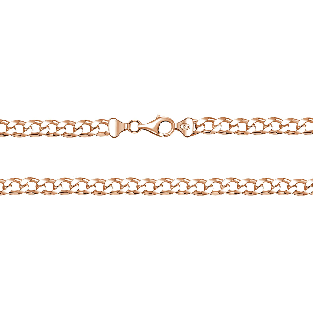 Sterling Silver Handmade 6mm Cuban Chain Necklace H290398