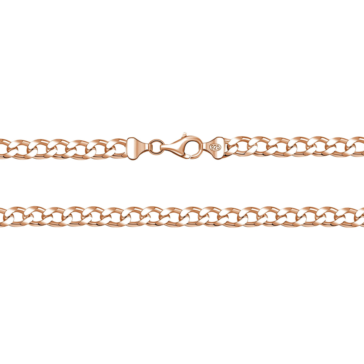 Sterling Silver Handmade 6mm Cuban Chain Necklace H290398