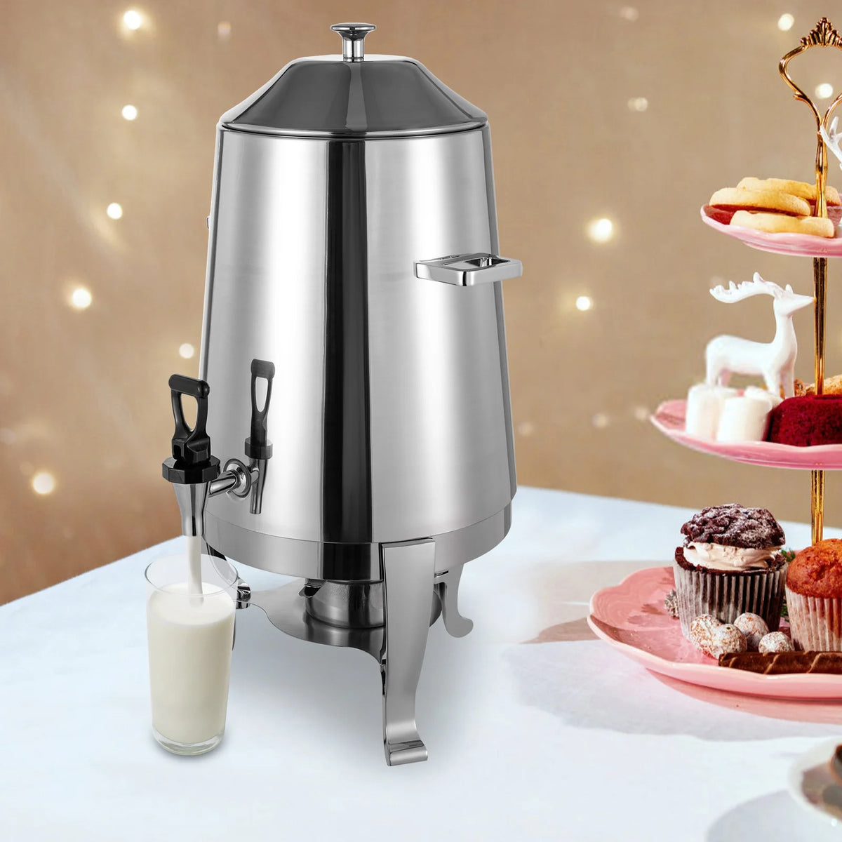 3.43 Gallon Insulated Beverage Dispenser with Spigot Stainless Steel K484039