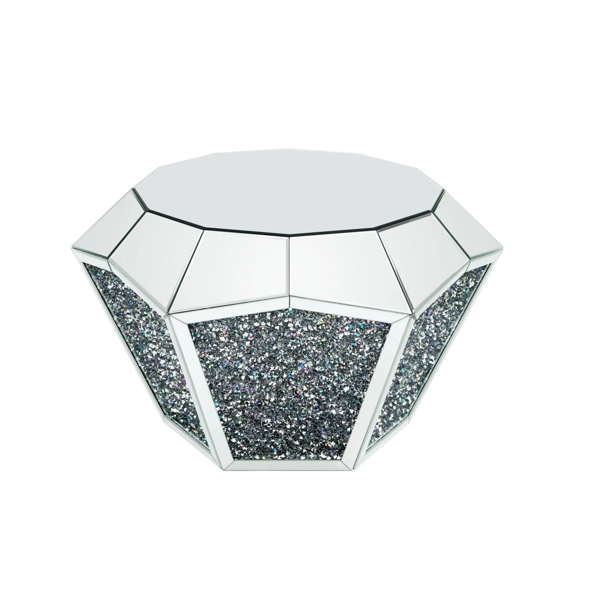 Octagonal Coffee Table with Faux Diamond Inlays J908219