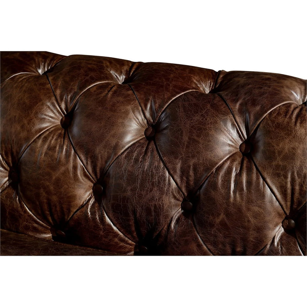 47" Brown Leather Sofa N304