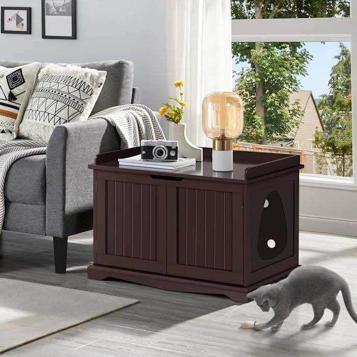 Espresso Cat Litter Box L46688