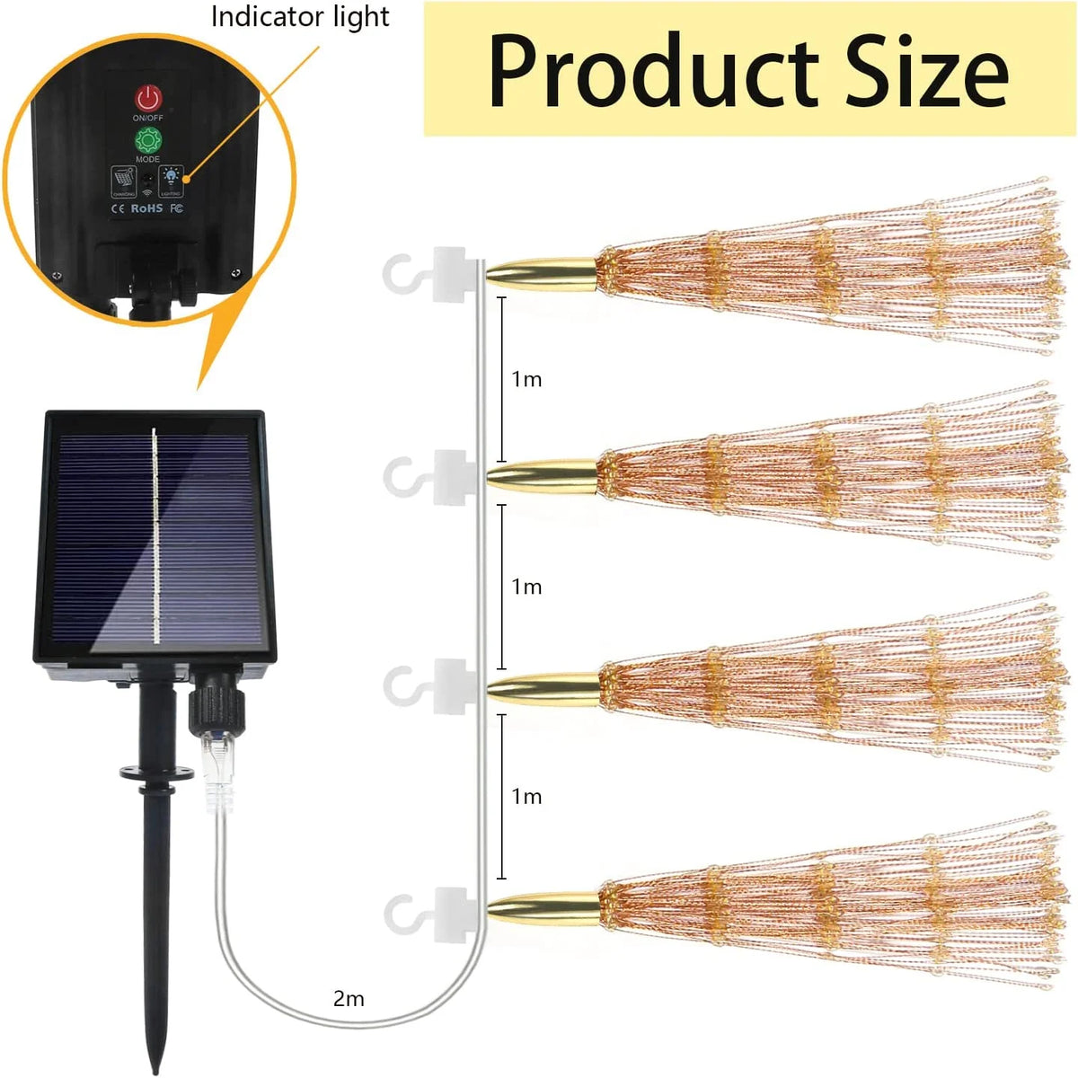 800 Led Solar Starburst Sphere Lights Waterproof Hanging Fairy Light A845376