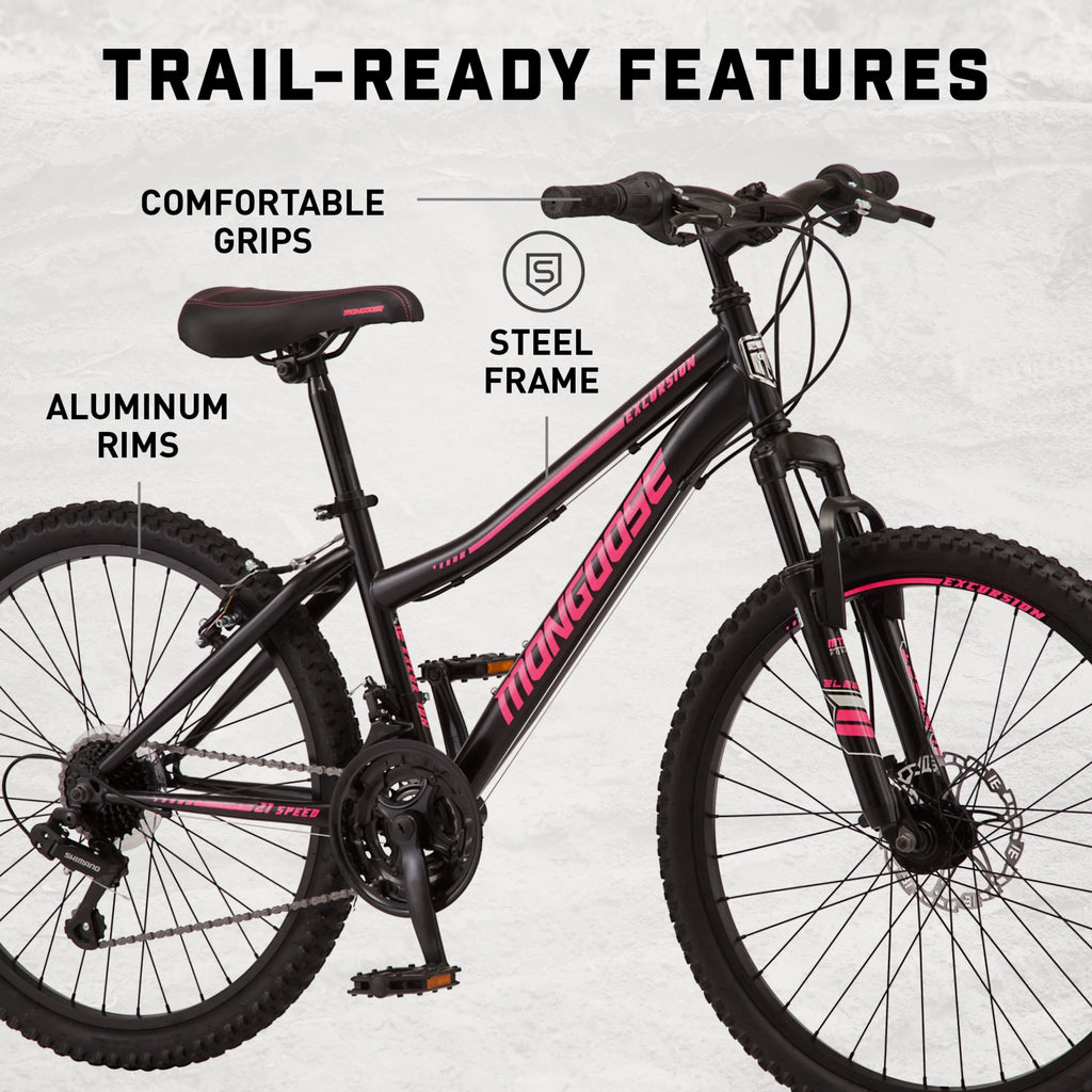 24-in. Black 21 Speeds Mountain Bike G378