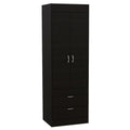 Black 2 Drawer Engineered Wood Armoire D92046