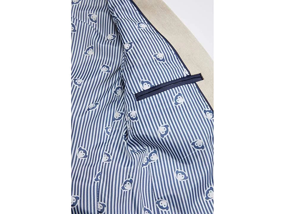 Khaki Herringbone Suit O6606
